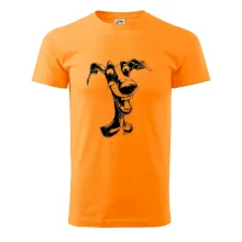 Čiernobiela karikatúra chrt