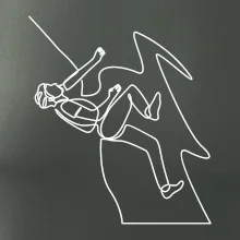 Lezec na skale jedným ťahom