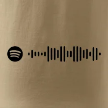 Spotify kód na prsníku