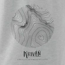 Kriváň - vrstevnice v kruhu