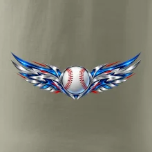 Baseballový míček s kovovými křídly