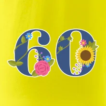 Kvetinové číslo kreslené - 60