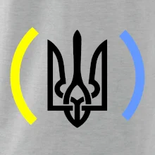 Ukrajina trojzubec s farbami