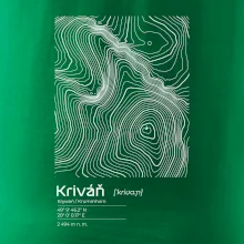 Kriváň - vrstevnice v obdĺžniku