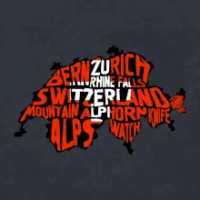 Mapy - názvy miest - Švajčiarsko Mapy - názvy miest - Švajčiarsko