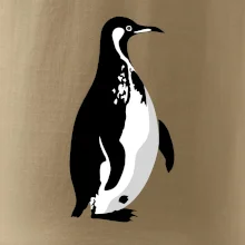 Tučniak čiernobiely z boku