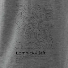 Lomnický štít - vrstevnice v obdĺžniku