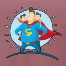 Otec superman - chlapec a chlapec Otec superman - chlapec a chlapec