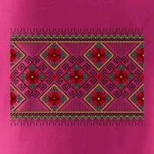 Ukrajinský vzor - Červeno Zelený