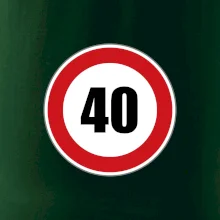 Dopravná značka - obmedzenie rýchlosti 40