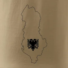 Albánsko obrys mapa