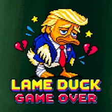 Trump lame duck pixel art game over