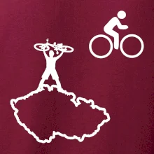 Mapa ČR + kolo na prsu