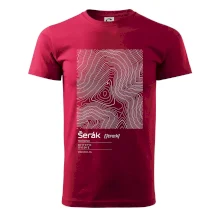 Šerák - vrstevnice v obdĺžniku