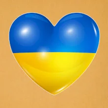 Ukrajina srdce vlajka