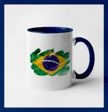 Brazília vlajka vodovej farby