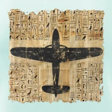 Egyptské hieroglyfy lietadlo