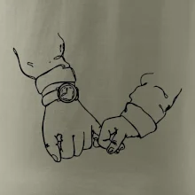 Otec a syn ruky obrys