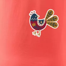 Folklór na prsníku sliepky