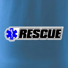 Záchranár rescue kríž modrý