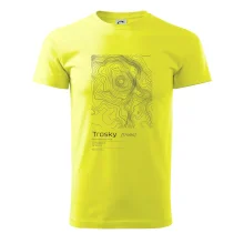 Trosky - vrstevnice v obdĺžniku