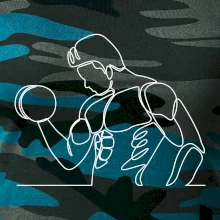 Fitness muž jedným ťahom Fitness muž jedným ťahom