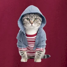 Mačka v pruhovanom triku