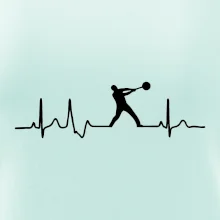 EKG hod kladivom muž