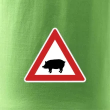 Dopravná značka - Pozor prasa domáca