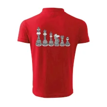 Šachové figúrky v rade - kreslené