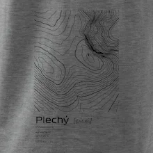 Plechý - vrstevnice v obdĺžniku