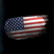 Americká vlajka ohryzaná