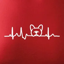 EKG Francúzsky buldoček hlava EKG Francúzsky buldoček hlava