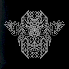 Steampunk včela čiernobiela Steampunk včela čiernobiela