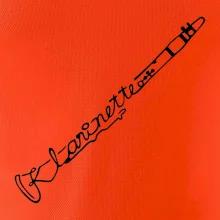 Klarinet nápis Klarinet nápis