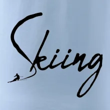 Skiing nápis lyžiar