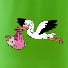 Bocian a bábätko - dievča (Hana-creative)