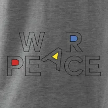 War, peace - farebný nápis