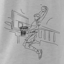 Basketbalista jedným ťahom - výskok