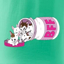Bullterrier Friends Forever ružové (Pecka design)