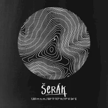 Šerák - vrstevnice v kruhu