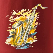 Saxofón maľovaný
