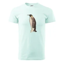 Tučniak kreslený vodovými farbami