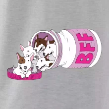 Bullterrier Friends Forever ružové (Pecka design)