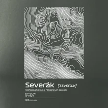 Severák - vrstevnice v obdĺžniku