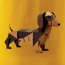 Jazvečík - zlepený z papiera