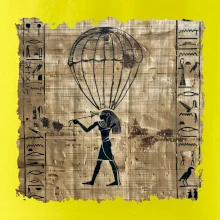 Egyptské hieroglyfy parašutista