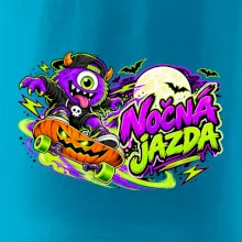 Nočná jazda - fialová príšerka na skateboarde