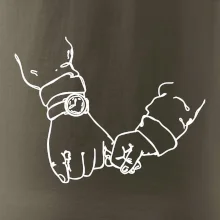 Otec a syn ruky obrys