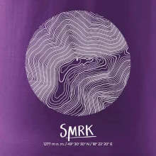 Smrk - vrstevnice v kruhu